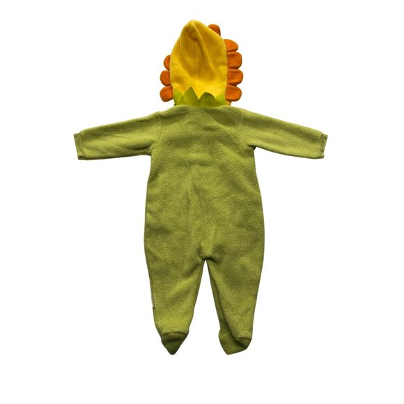 Little Me Baby Fleece Green Sunflower Costume Coverall With Hood 9 Months  #7061 - Picture 2 of 6